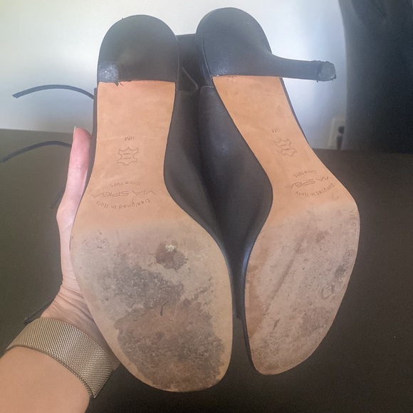 Vía Spiga Steel Blue Lace Up Heels - Picture 8 of 9